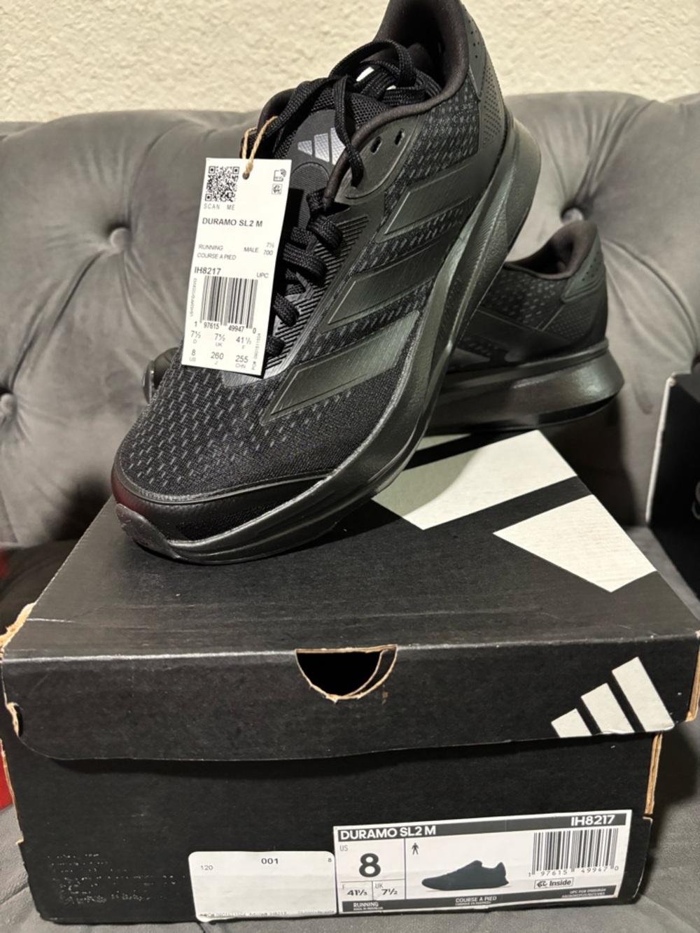 adidas Black Men's Athletic Running Shoes Duramo SL2 M